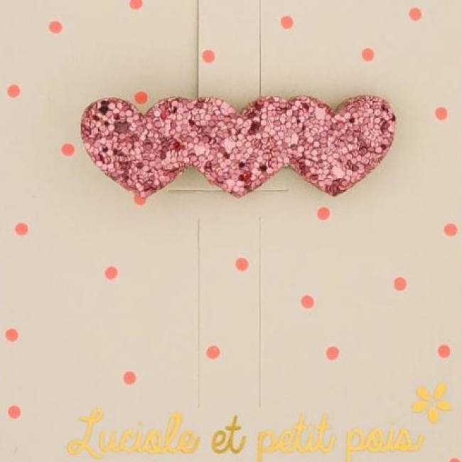 Barrette 3 coeurs - 