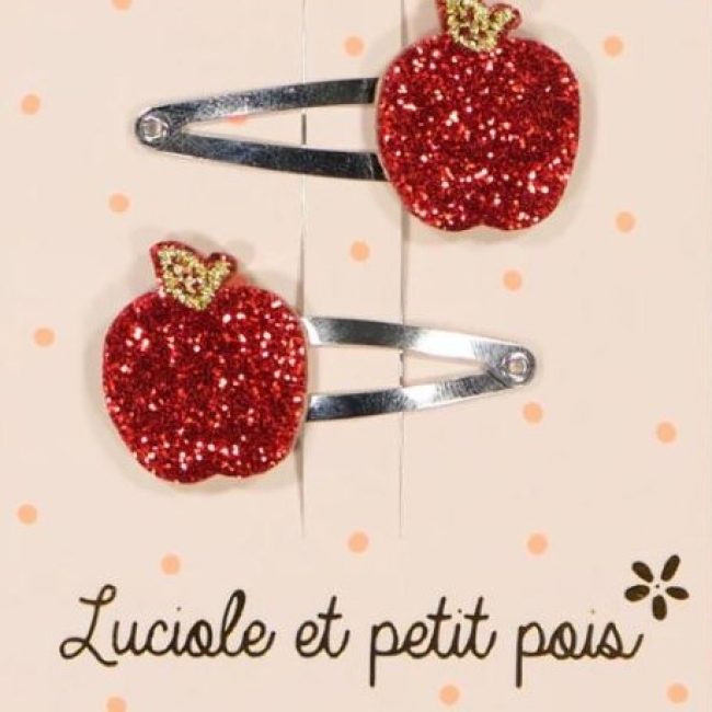 Barrettes pommes (paire)