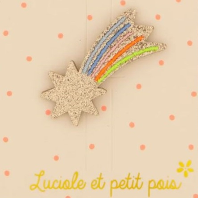 Barrette étoile filante - Multicolore jaune