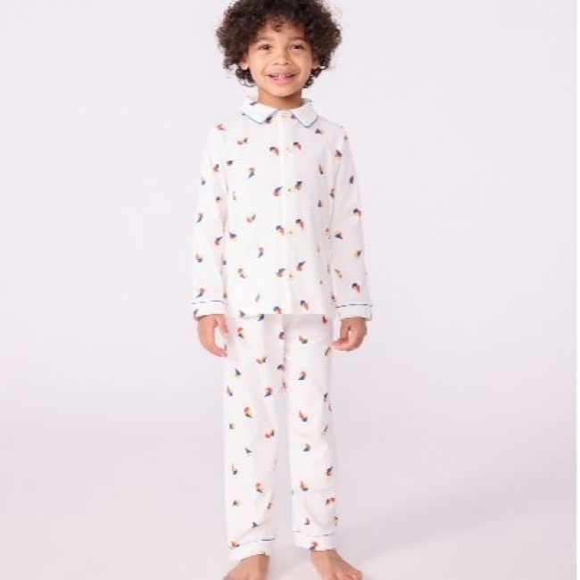 Pyjama boutonné enfant en coton imprimé