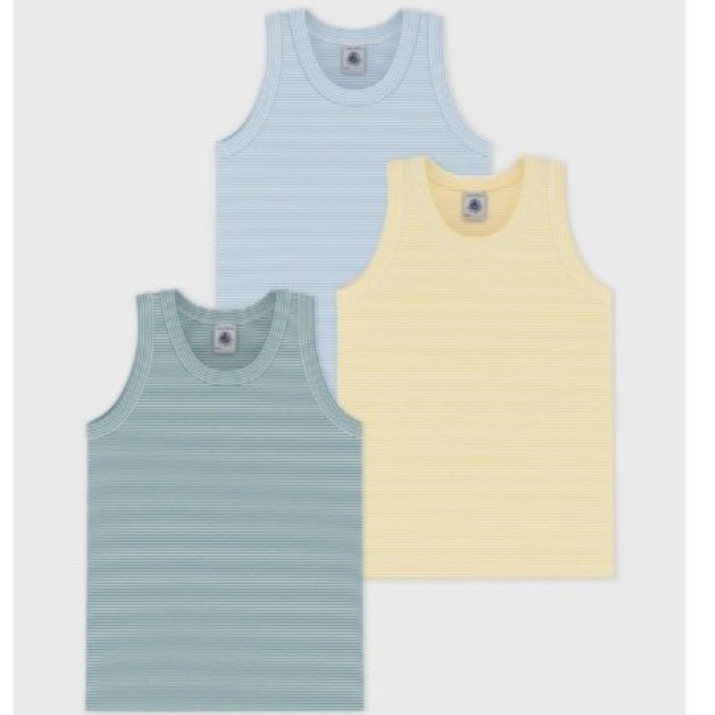 Lot de débardeurs enfant en coton à rayures