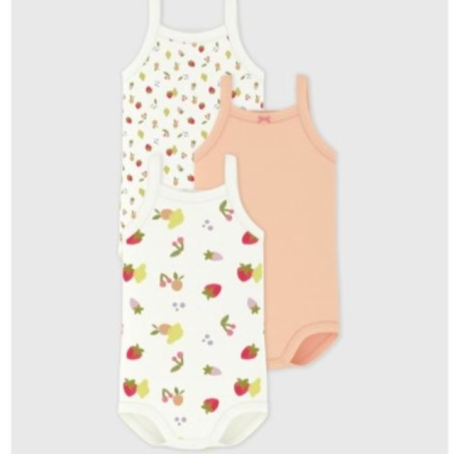 Lot de bodies bretelles en coton bébé