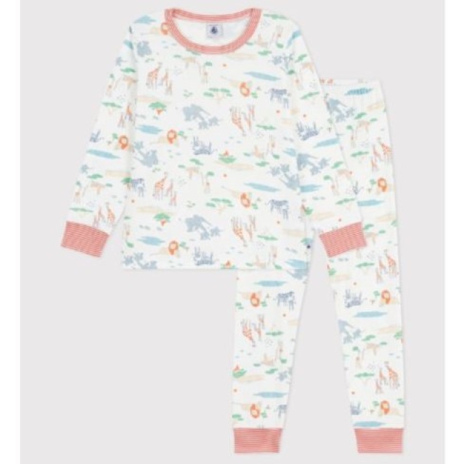 Pyjama enfant en coton imprimé savane