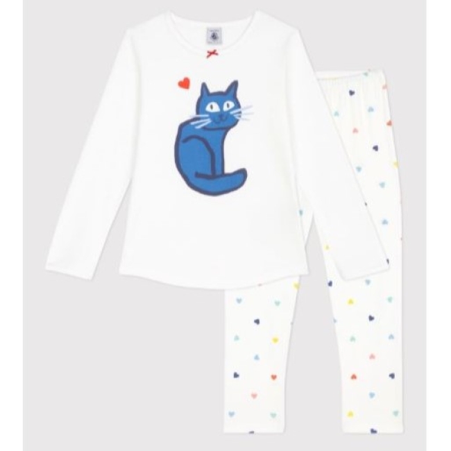 Pyjama enfant en coton à motif chat
