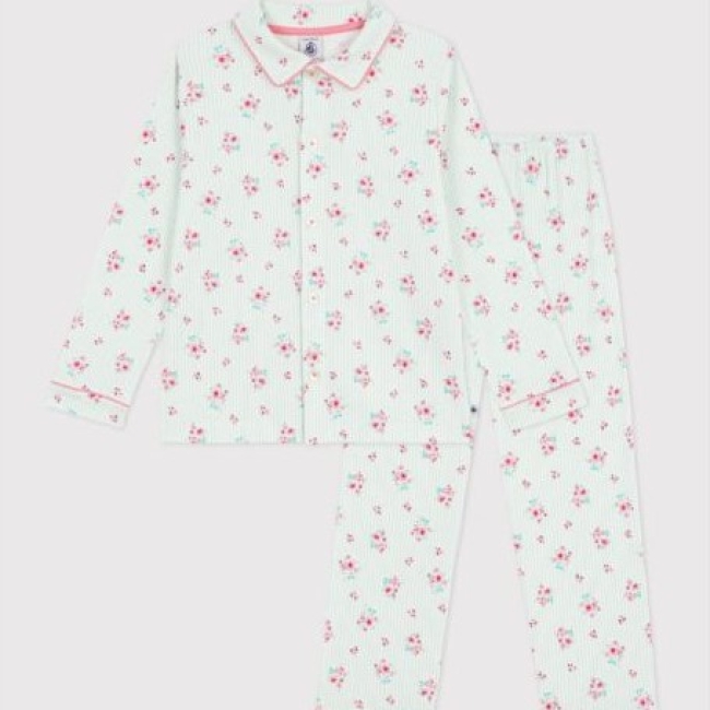 Pyjama boutonné enfant en coton imprimé