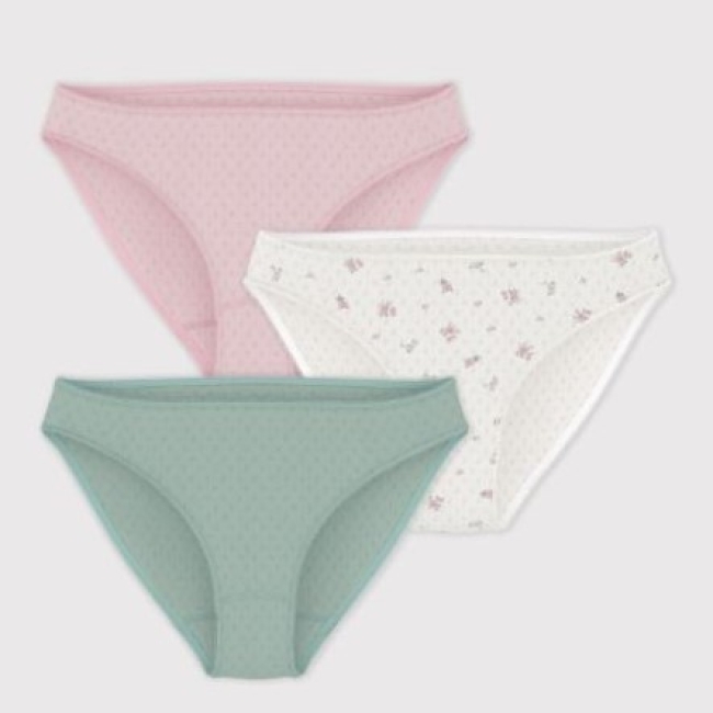 Lot de culottes femme en coton ajouré