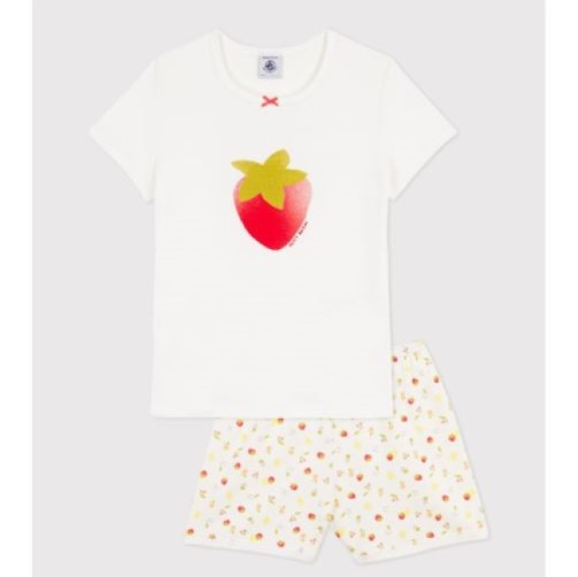 Pyjama short enfant en coton imprimé fruits