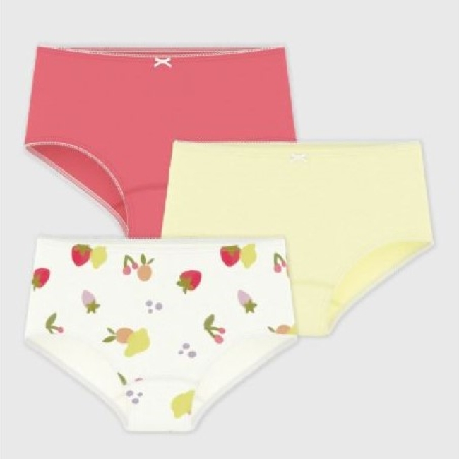 Lot de shorties enfant en coton imprimé fruits