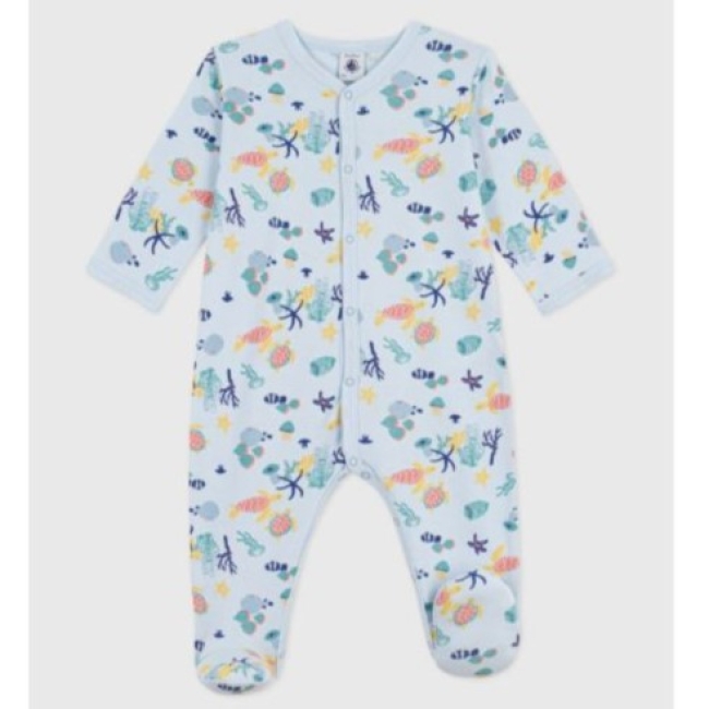Pyjama bébé en coton imprimé marin phosphorescent