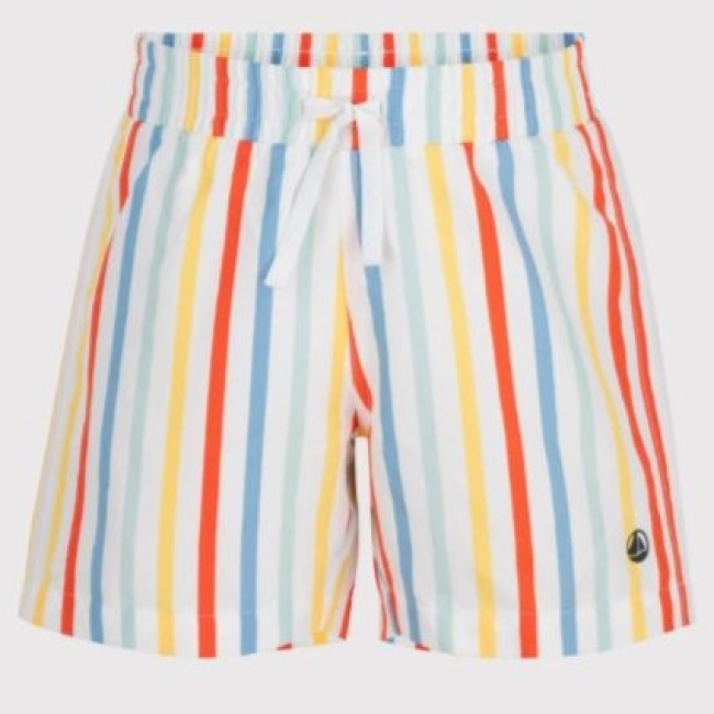 Short de bain enfant à rayures