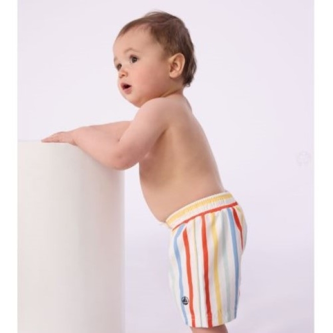 Short de bain bébé rayé