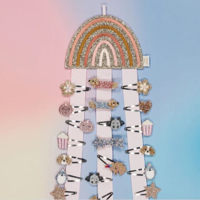 Porte-barrettes mural - Arc-en-ciel