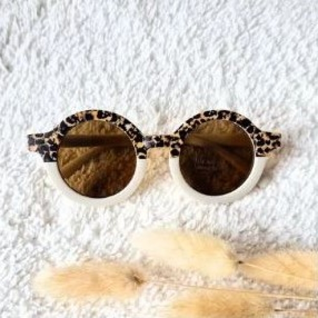 Lunettes de soleil Leopard et beige rétro enfants 