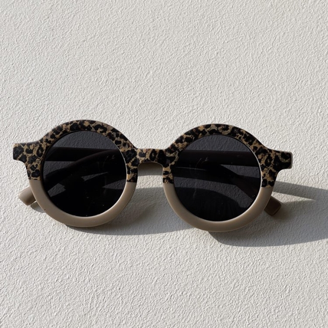 Lunettes de soleil Leopard et taupe rétro enfants