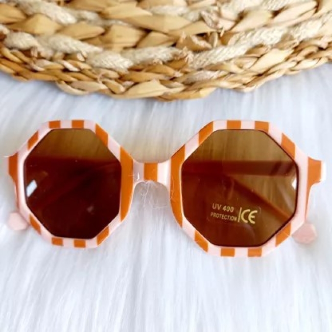 Lunettes de soleil pour enfants Blush rayé /caramel 