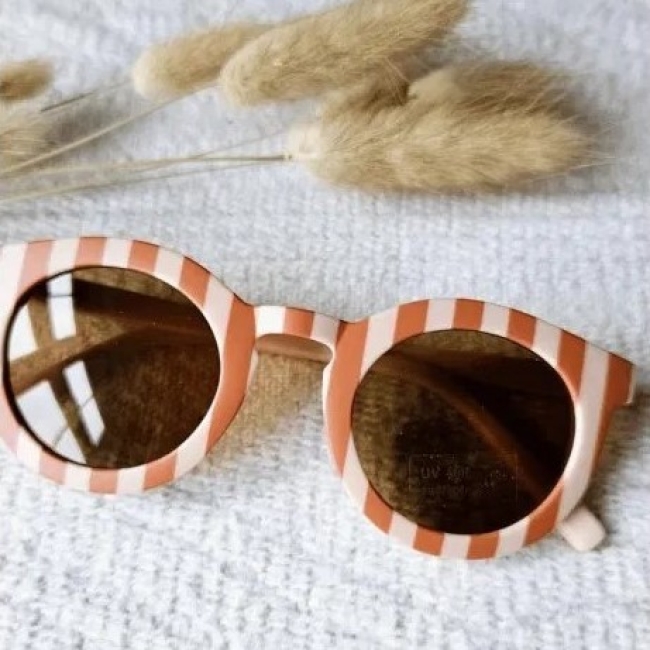 Lunettes de soleil pour enfants  rayé classique/caramel 