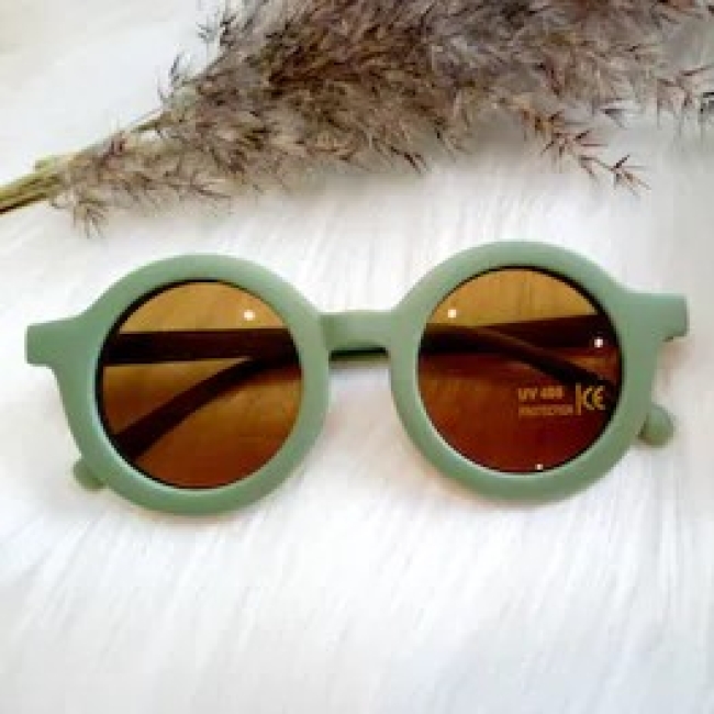 Lunettes de soleil pour enfants rétro vertes