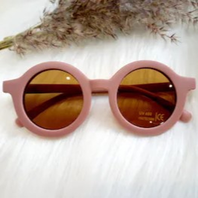 Lunettes de soleil pour enfants rétro marron 