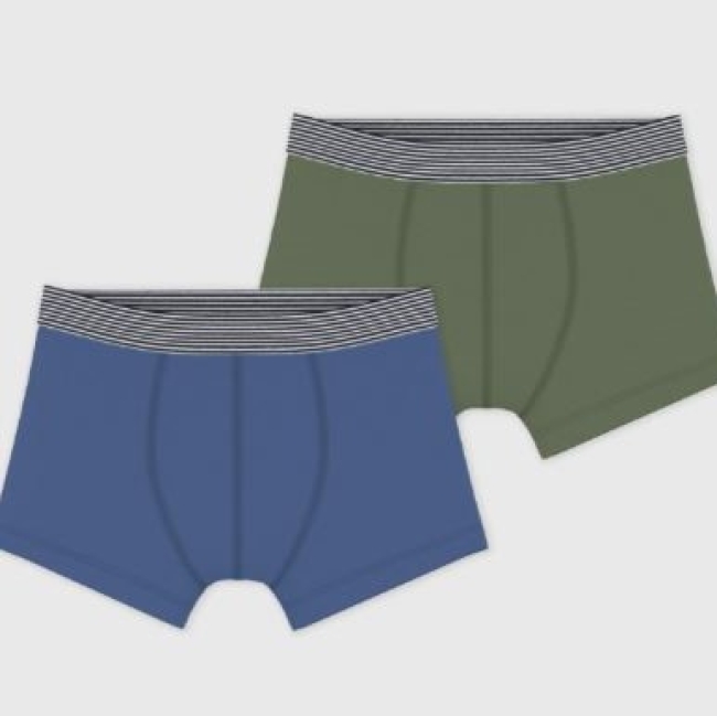 Lot de boxers enfant en coton et élasthanne uni