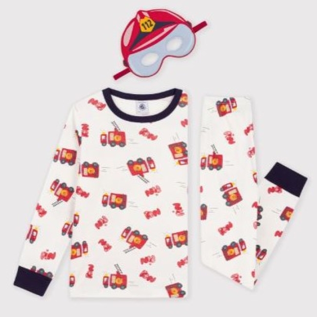 Pyjama déguisement pompier enfant en coton