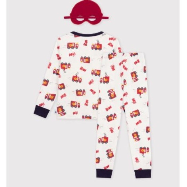 Pyjama déguisement pompier enfant en coton