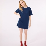 Chemise de nuit femme en coton manches courtes