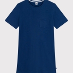 Chemise de nuit femme en coton manches courtes