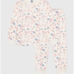 Pyjama enfant en molleton imprimé fleurs 
